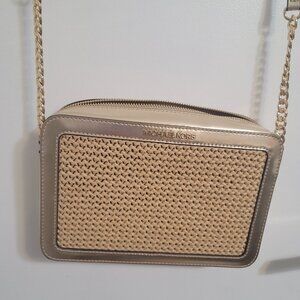 Michael Kors pale gold LG EW Crossbody (excellent condition)